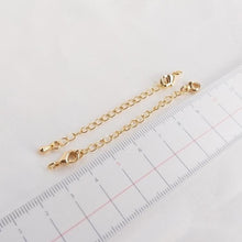 Load image into Gallery viewer, 10PCS Extender Chain with Lobster Claw Clasps 65mm, 14K Gold Plated Necklace Bracelet Making Findings YY005
