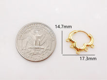 Load image into Gallery viewer, 10PCS Leverback Earring Parts with loops, 18K Gold Plated Huggie Hoops Earring Parts, Ear Hoops, earring findings for Jewelry Making S364