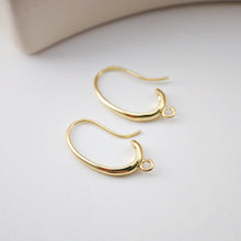 Load image into Gallery viewer, Fish Hooks, 18K Gold Plated Ear Wires, Gold Earring Earring Hooks, Ear Wires for Jewelry Making D0177