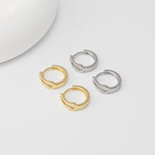 Load image into Gallery viewer, CZ Pave Earring Hoop, Gold Plated Huggie Hoop Earring, Hollow Leverback Earring, DIY Earring  Findings,Handmade Earring Supplies D0509-D0528