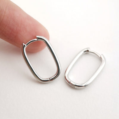 Gold U Shape Hoop Earring, 19.4*12.7mm, 18K Gold Plated Leverback Earrings, Huggie Hoops Earring D0120