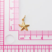 Load image into Gallery viewer, 5pcs Gold Starfish Charms, 18K Gold Plated, Dainty Starfish Shape Pendant, Bracelet Making Pendant S20403
