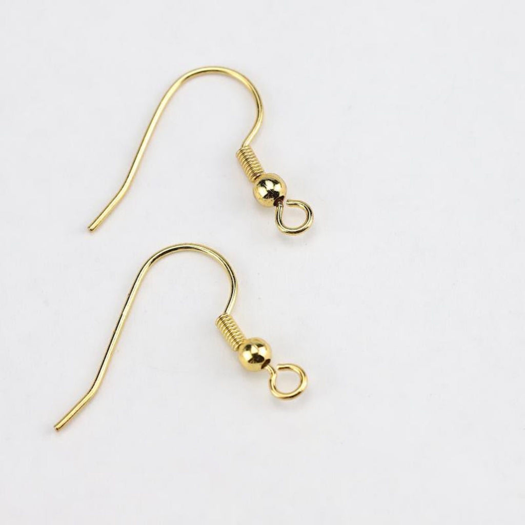 20 anzuelos de 18 mm chapados en oro de 18 quilates para pendientes, para bisutería, S836-ZX7015