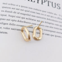 Cargar imagen en el visor de la galería, Poste para aretes ovalado cepillado sencillo, pasador para aretes de plata S925, pendiente de botón de oro/plata de 14 quilates con aros, accesorios para aretes sin níquel LL174-ZX7038