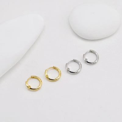 Star Ear Hoops, Round Hoops, 14mm, 18K Gold Plated Leverback Earrings, Huggie Hoops Earring D0510