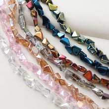 Load image into Gallery viewer, Irregular Glass Crystal Beads, Spacer Beads, 10mm, Crystal Glass Loose Beads for Jewelry Making, DIY Beads Finding GZ534