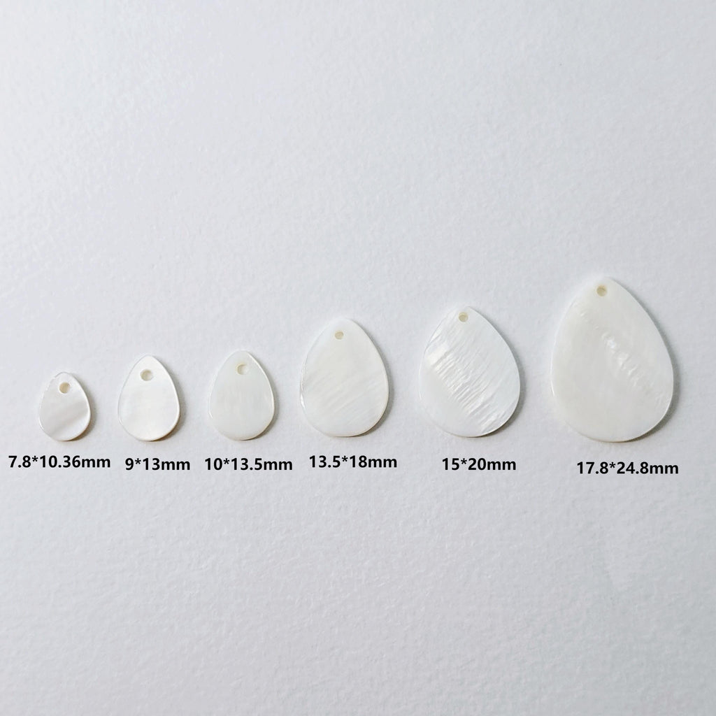 10pcs Drop Shape Shell Pendant, Shell Charm, Earring Making Findings, Jewelry Making Findings RY063