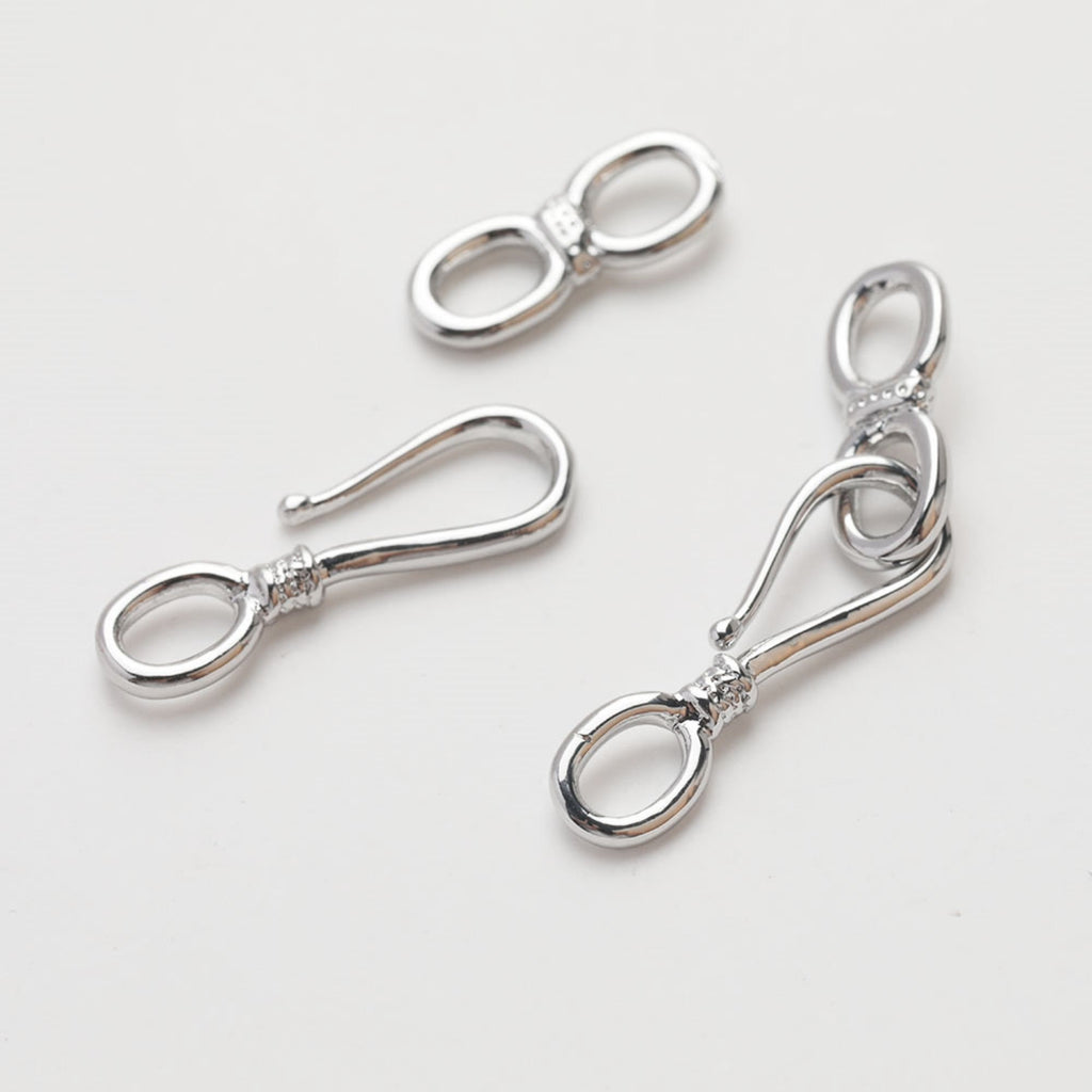 Fish Hook Clasp, Necklace Connector, 14K Gold/Silver Plated, Neckalce Bracelet Making Pendant, Jewelry Supply Finding JG008