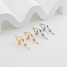 تحميل الصورة إلى عارض المعرض، قرط أذن غير منتظم على شكل سائل ذائب، ذهب/فضة عيار 14 قيراطًا، خالٍ من النيكل، قرط أذن مع حلقة ZX276