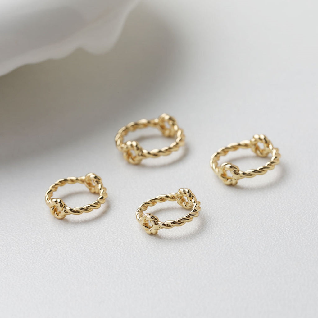 14K Gold Plated Ring Connector, Ring Beads, Ring Pendant, Jewellery Making Findings GT049