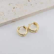 Load image into Gallery viewer, 18K Gold Plated Round Hoop Earring, Huggie Hoops Earring Parts, Spring Ear Hoops, 17mm, 20mm, hoop earrings S1262