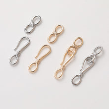Load image into Gallery viewer, Fish Hook Clasp, Necklace Connector, 14K Gold/Silver Plated, Neckalce Bracelet Making Pendant, Jewelry Supply Finding JG008