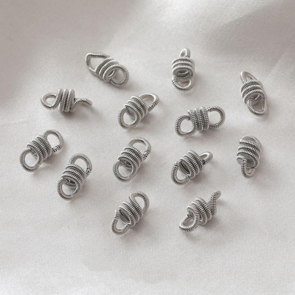 Twist Connector with loops, Knotted Springs Connector, 14K Gold/Silver Plated Bracelet Making Findings, Bracelet Jewelry Findings GT095