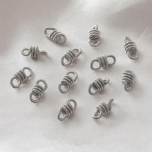 Load image into Gallery viewer, Twist Connector with loops, Knotted Springs Connector, 14K Gold/Silver Plated Bracelet Making Findings, Bracelet Jewelry Findings GT095