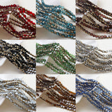 Gold Rimmed Round Glass Beads, 6*3mm, Crystal Glass Loose Beads for Jewelry Making, DIY Beads Finding GZ550