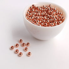 Load image into Gallery viewer, Gold/Rose Gold/White Gold/Black Plated Beads, Gold Spacer Beads, 14k gold round beads,3mm/4mm/5mm/6mm, Spacer Beads For Jewelry making