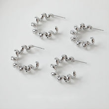 Load image into Gallery viewer, C Shape Twisted Earrings Post, 14K Gold, S925 Silver Ear Pin Nickel Free Earrings, Ear Stud Hypoallergenic Earring Findings GE062