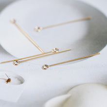 Load image into Gallery viewer, 14K Gold Filled Eye Pins- 10PCS 23/2527 Gauge Eye Head Pins, O Pins, Gold Filled Jewelry Making Supply B032