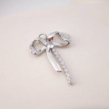 Load image into Gallery viewer, CZ Pave Bow Tie Charm, Cubic Zircon Crystal Bow Tie Pendant, Bracelet Necklace Pendant,  Gold Plated, Jewelry Findings S1202