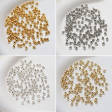 Load image into Gallery viewer, 20pcs 18K Gold Plated Crimp End Beads, Bead Ends 3.3mm, hole 1mm, Jewellery Making Findings GZ366