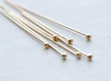 Load image into Gallery viewer, 14K Gold Filled Ball Pins- [10PCS] 23/25/27/31 Gauge Ball Head Pins, Gold Filled Jewelry Making Supply BL015