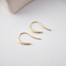 Load image into Gallery viewer, Fish Hooks, 18K Gold Plated Ear Wires, Gold Earring Earring Hooks, Ear Wires for Jewelry Making D0178