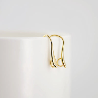 Fish Hooks, 18K Gold Plated Ear Wires, Gold Earring Earring Hooks, Ear Wires for Jewelry Making D0184