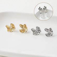 Load image into Gallery viewer, Irregular Niche Ear Post With Loop, S925 Silver Ear Pin Nickel Free Earrings, Gold/Silver Ear Stud, Hypoallergenic Earring Findings BB014