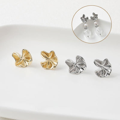 Pendientes de aro con nicho irregular y aro, de plata S925, sin níquel, de oro y plata, hipoalergénicos BB014