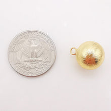 Load image into Gallery viewer, 10PCS Gold Ball Charms, 18K Gold Plated Ball Charms, Round Ball Pendant,  Necklace Charms, Jewelry Findings S333