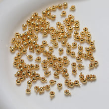 Load image into Gallery viewer, 20pcs 18K Gold Plated Crimp End Beads, Bead Ends 3.3mm, hole 1mm, Jewellery Making Findings GZ366