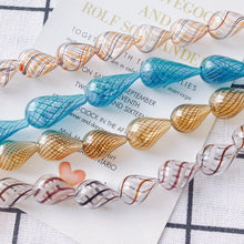 Load image into Gallery viewer, 4pcs Glass Drop Bubble Beads, 26mm, Hand Blown Hollow Oval Globes for Jewelry Making, DIY Beads Finding MY082