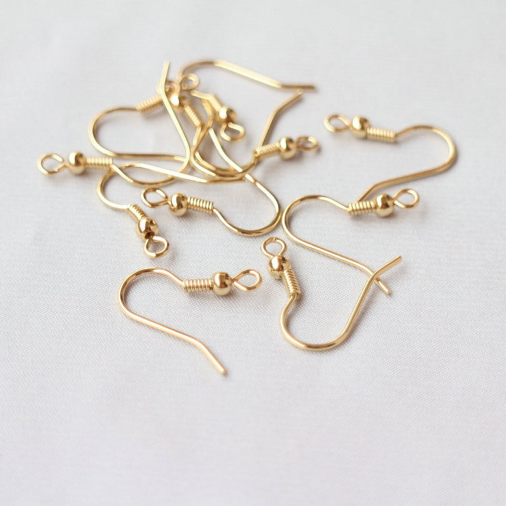 20 anzuelos de 18 mm chapados en oro de 18 quilates para pendientes, para bisutería, S836-ZX7015