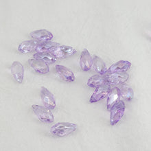 Load image into Gallery viewer, Teardrop Cut Faceted Glass Beads, Drop Beads, 12x6mm, Crystal Glass Loose Beads for Jewelry Making, DIY Beads Finding GZ018