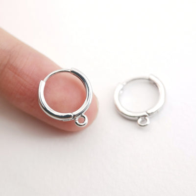 4PCS Huggie Hoops Earring Hoop, 18K Gold Plated Leverback Ear Hoops, Gold Earring Making Findings for Jewelry Making D0113