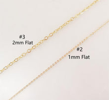Load image into Gallery viewer, 18K Gold Cable Chain, Vine Chain, Heart Chain, Loose Chains For Jewelry, Unfinished Chain, Hypoallergenic, Necklace Making Findings ZX068