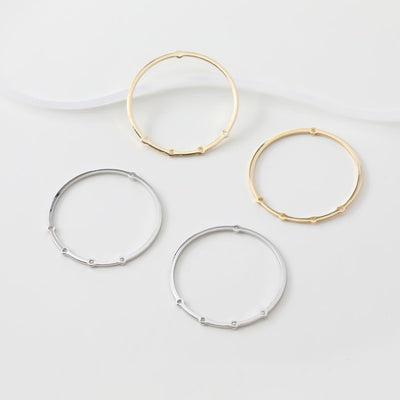 10pcs Circle Shaped Multi-hole Pendant, 14K Gold/ Silver Plated, 31.7mm, Earring Making Charm, Jewelry Findings JG045