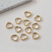 تحميل الصورة إلى عارض المعرض، إطارات خرز على شكل قلب تناسب خرز 8 مم، مطلية بالذهب عيار 18 قيراطًا، خرز متباعد أنيق، إطارات خرز، العثور على المجوهرات GZ622