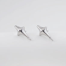 Load image into Gallery viewer, Gold Star Earring Post With Loop, Nickel Free Earrings, Ear Stud with Loop, Hypoallergenic Earring Findings ZX325