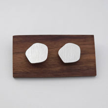 Load image into Gallery viewer, Abstract Geometry Gold Earring Post With Loop, Brushed Finish, Nickel Free Earrings, Hypoallergenic Earring Findings ZX184