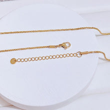 Load image into Gallery viewer, 18K Sparkling Necklace, 316L Stainless Steel, Ready to Wear Necklace, 40+5cm/17.7 inch ZD007