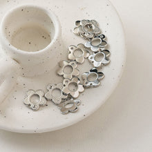 Load image into Gallery viewer, Flower Charms, 14K Gold/Silver Plated Cubic Pave Charms, Flower Pendant, Necklace Earring Making Charms, 15mm, Jewelry Findings GZ196