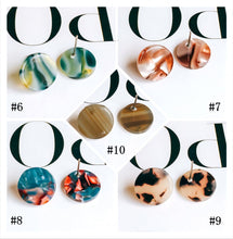 Load image into Gallery viewer, 10PCS Acrylic Round Earring Findings, 15 Colors You Choose, S925 Silver Ear Stick, Nickel Free, Earring Finding MY008