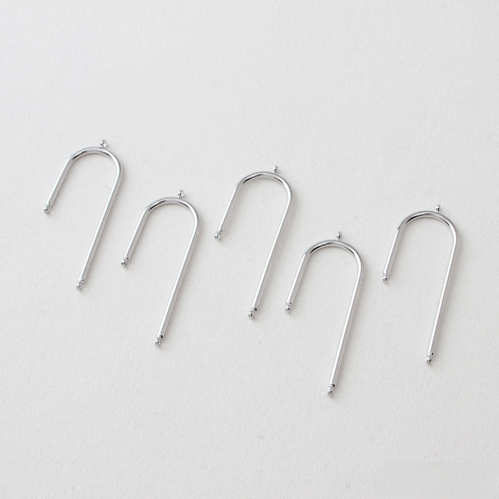 Colgante de arco asimétrico, conector en forma de U arqueada, accesorios para aretes chapados en oro de 14 quilates, accesorios de joyería GZ641