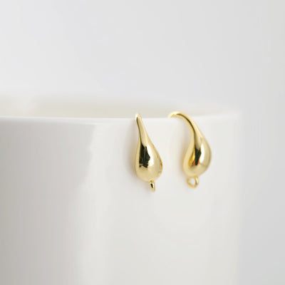 Fish Hooks, 18K Gold Plated Ear Wires, Gold Earring Earring Hooks, Ear Wires for Jewelry Making D0179