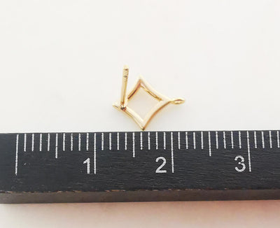 4pcs Gold Star Earring Post With Loop, S925 Silver Ear Pin Nickel Free Earrings, Ear Stud Loop, Hypoallergenic Earring Findings Z093