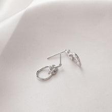 Load image into Gallery viewer, Gold Knot Earring Post, S925 Silver Ear Pin, Nickel Free Earrings, 18K Ear Stud Loop, Tie The Knot Earring Findings BB097-D0387