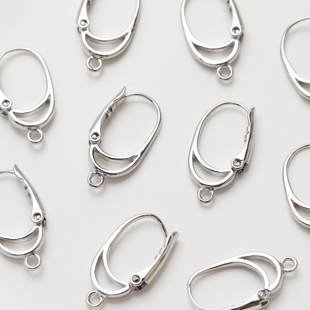 14K Gold Plated Oval Hoop Earring, Huggie Hoops Earring Parts, 10.7*19.3mm, Oval Hoop earring  for Jewelry Making JG023