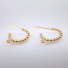 Cargar imagen en el visor de la galería, Pendientes de cuentas en forma de C, chapados en oro de 18 quilates con aro, accesorios para pendientes DIY, materiales para pendientes hechos a mano ZX238