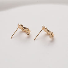 تحميل الصورة إلى عارض المعرض، قرط دائري مجوف غير منتظم، ذهب/فضة عيار 14 قيراط، أقراط فضة S925 خالية من النيكل، قرط دائري مع حلقة JG075